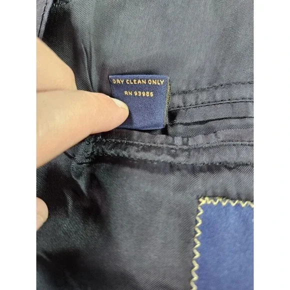 Brooks Brothers Suit Jacket 42 R Navy Wool Striped Loro Piana Italy Luxury Sport